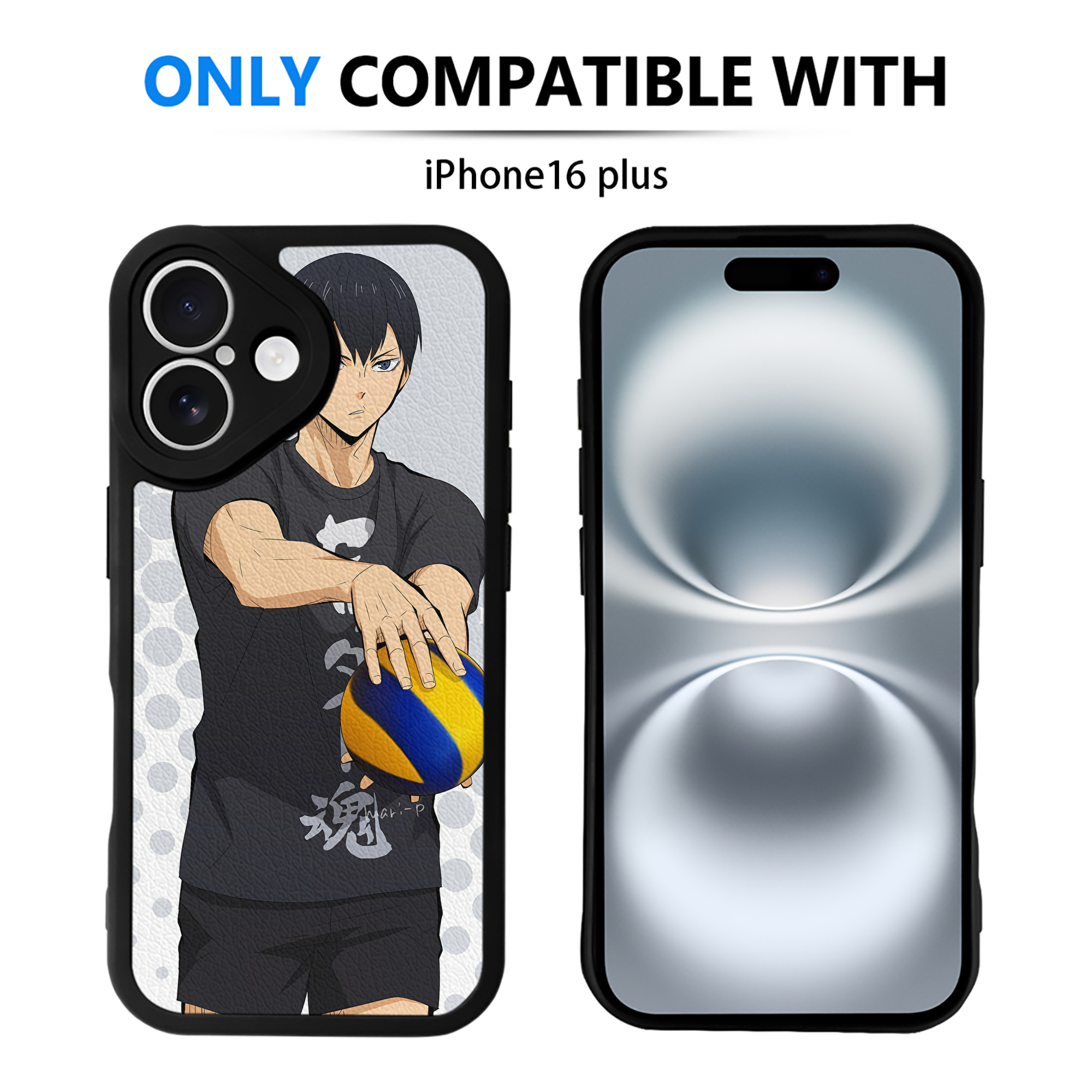 （画像用） ハイキュー!! Haikyu!! 【iPhone 16シリーズ対応】シリコンスマホケース（レザー調） 材質：シリコン